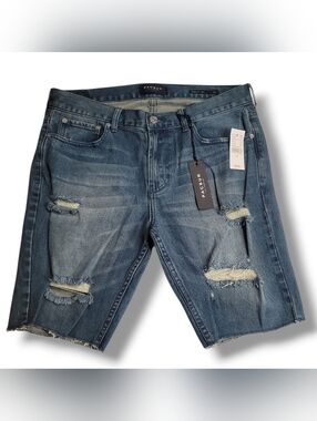 PacSun Distressed Denim Shorts - Blue